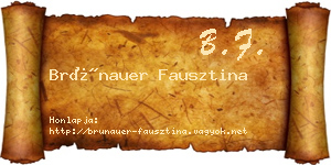 Brünauer Fausztina névjegykártya